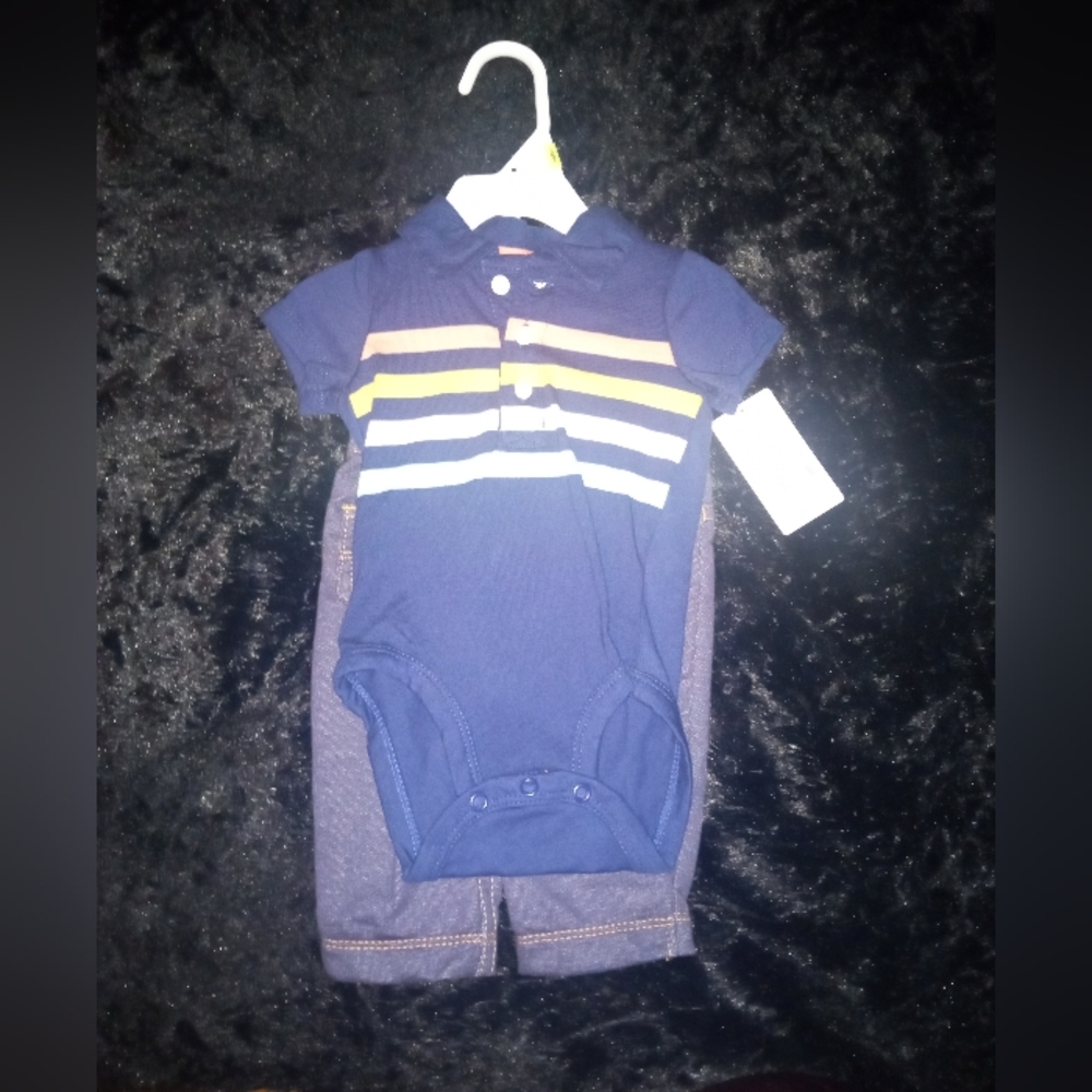 Carter's outfit size 3mos navy blue